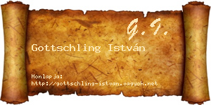 Gottschling István névjegykártya